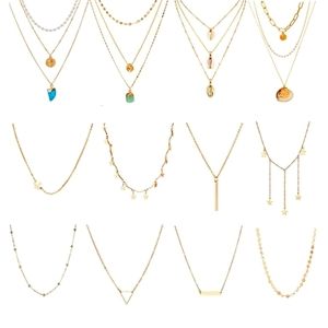 12 Piece Boho Chic Layering Choker Necklaces NWT